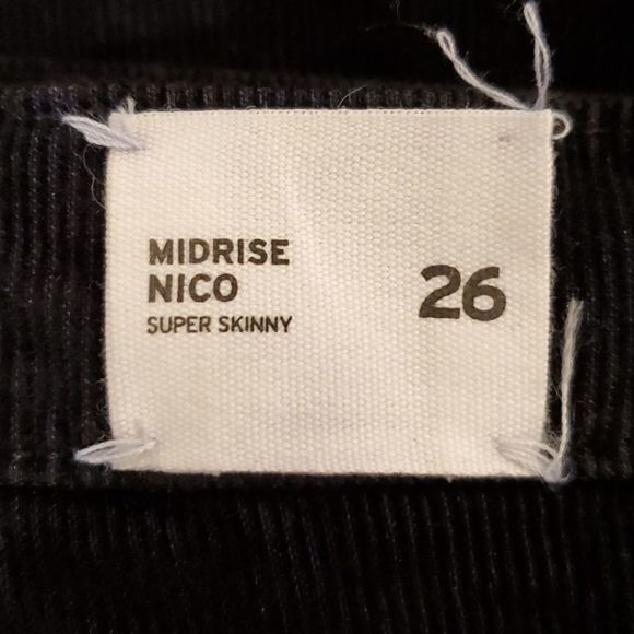Black corduroy Hudson midrise Nico skinny pants - Picture 10 of 10
